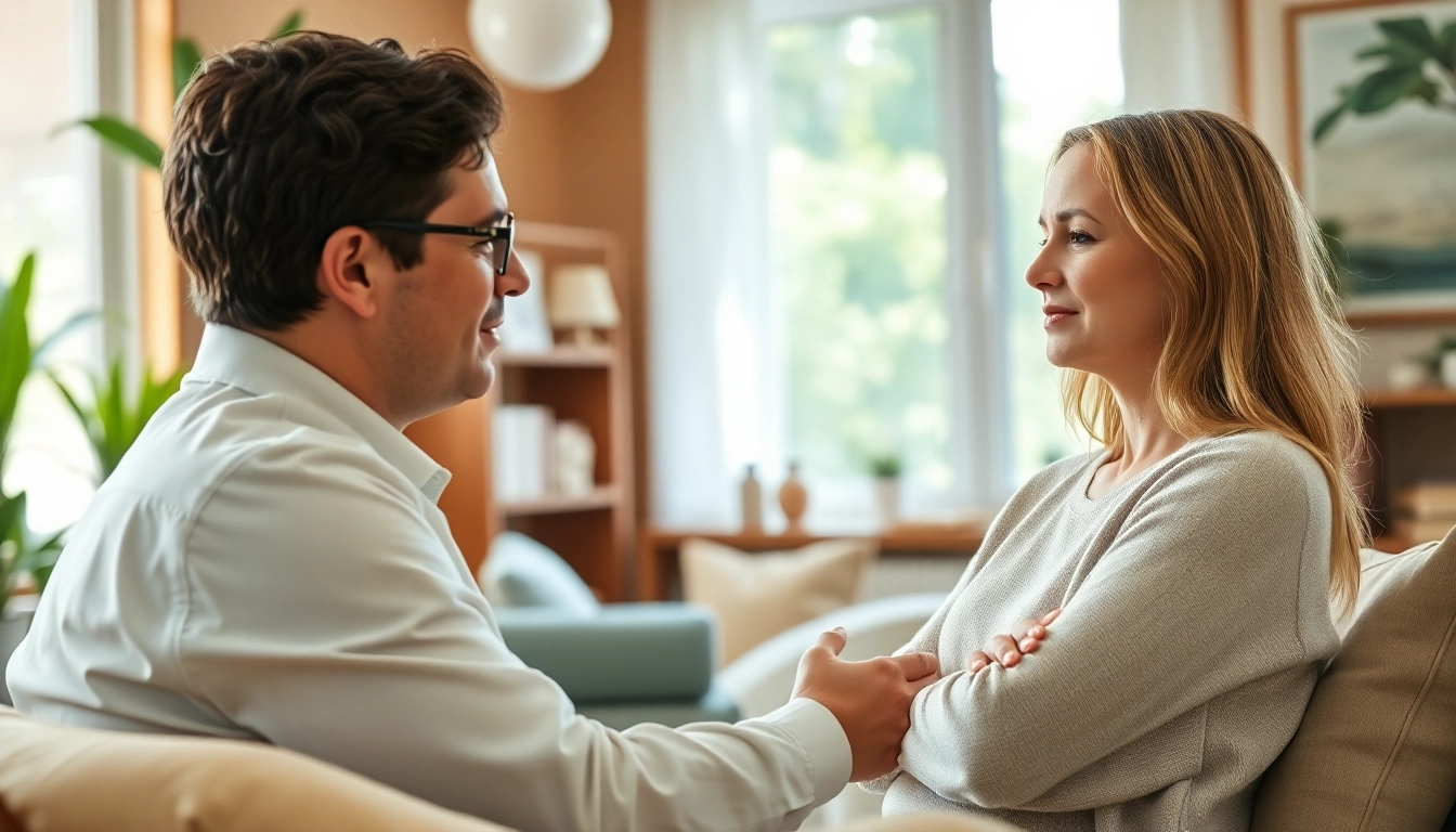 Enhancing emotional wellbeing through a therapeutic session in a serene environment.