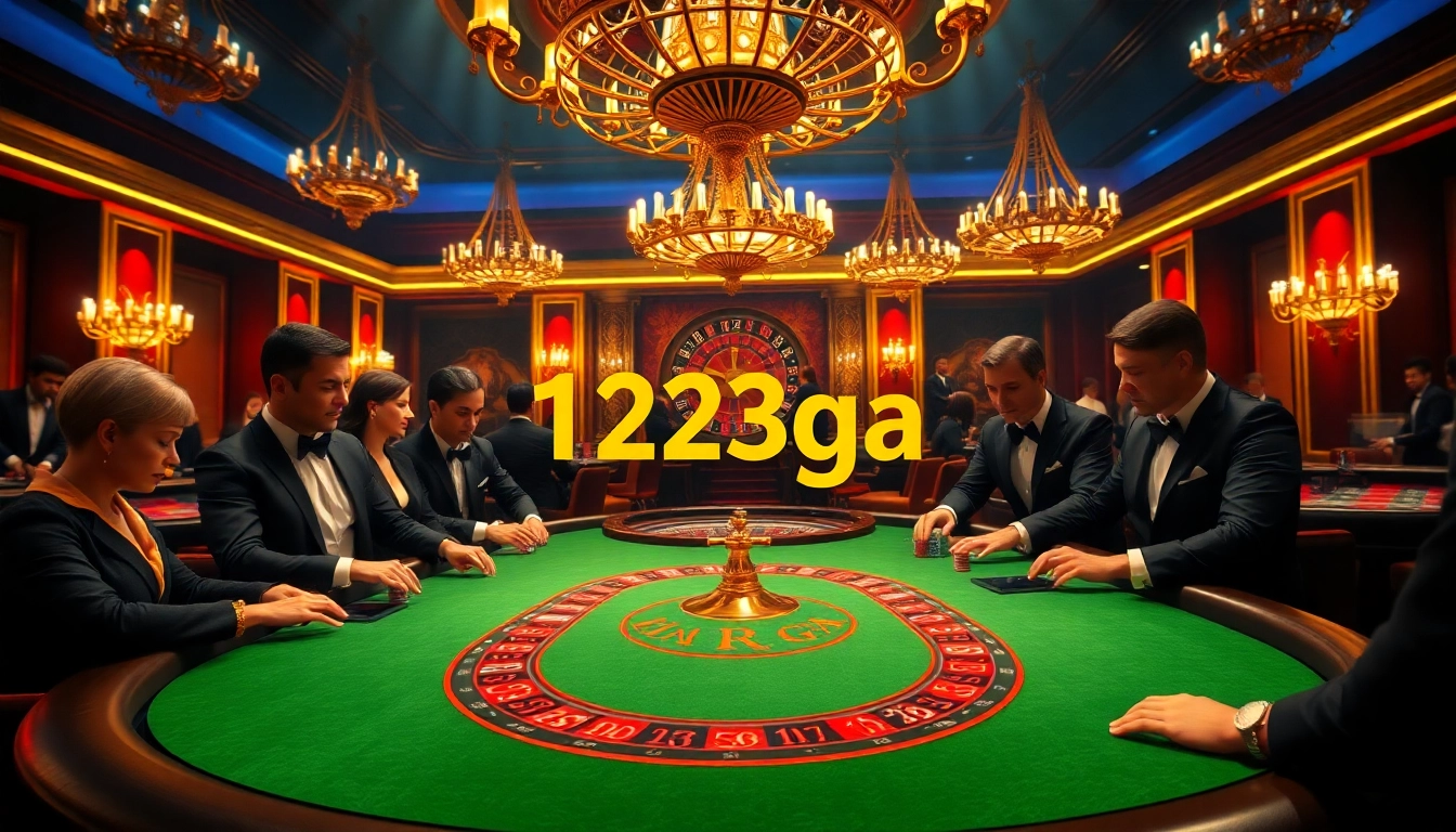 Experience high-stakes poker at 123ga with vibrant casino ambiance and engaging players.